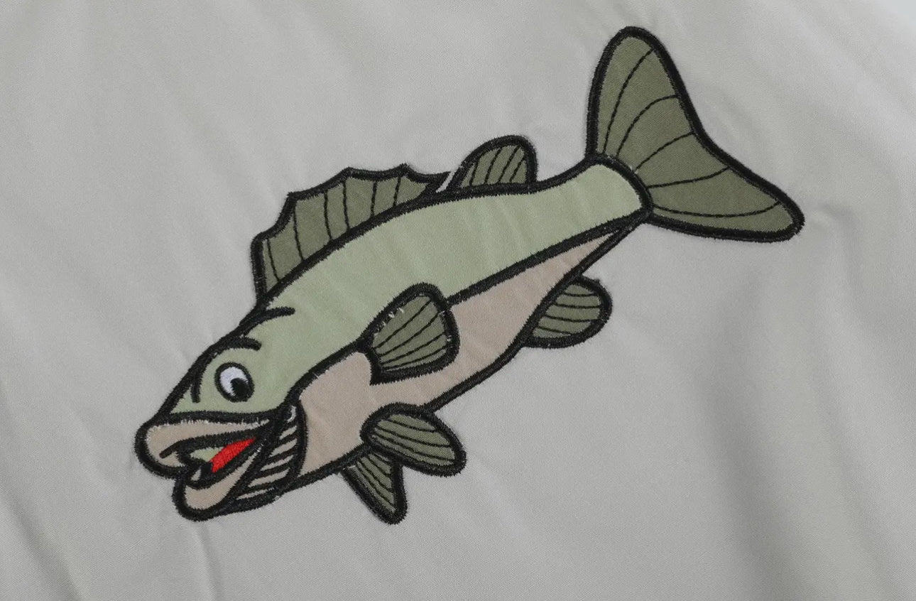 Khaki Green Fish Bubble Romper