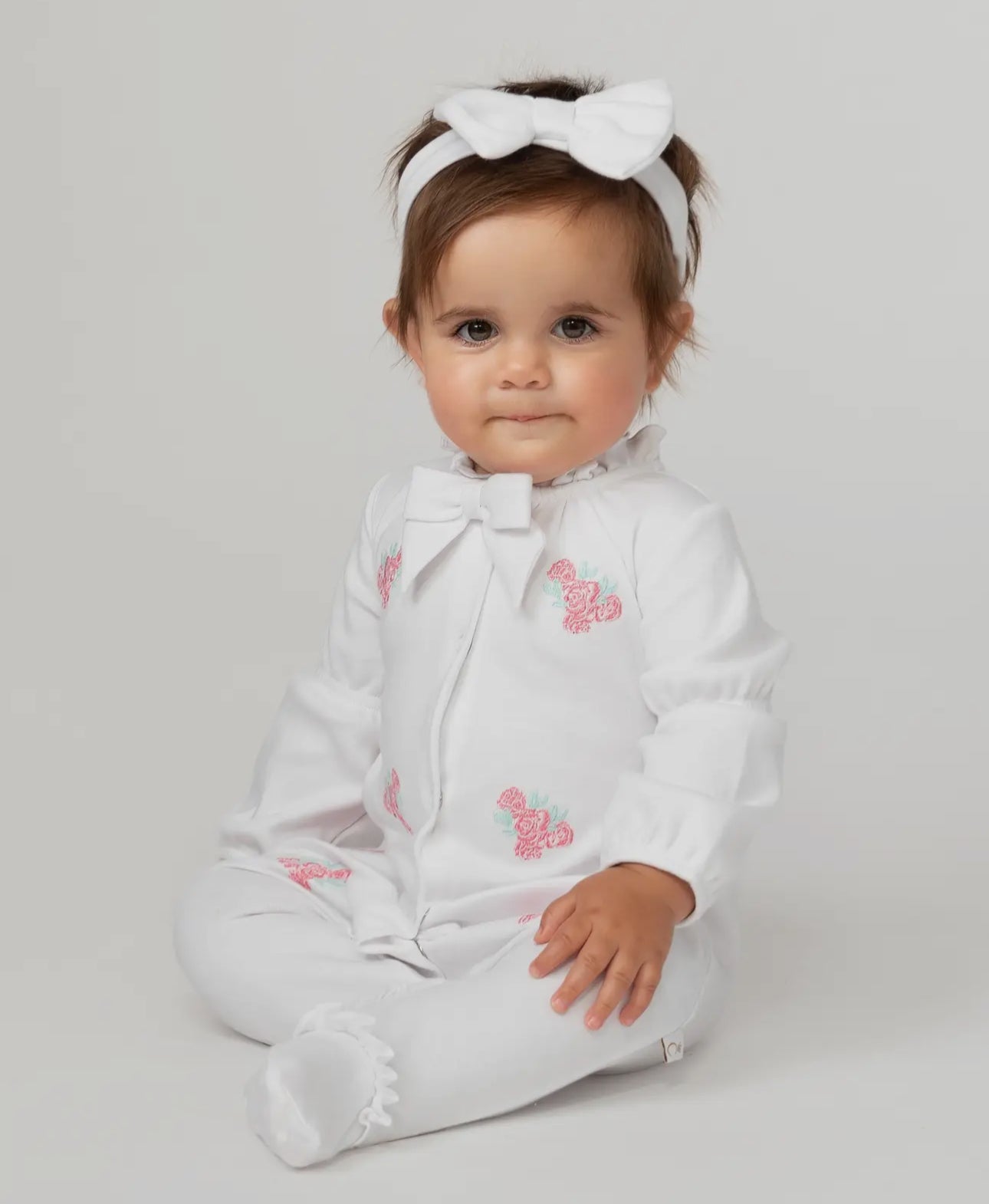 Summer Garden Babygrow with Headband