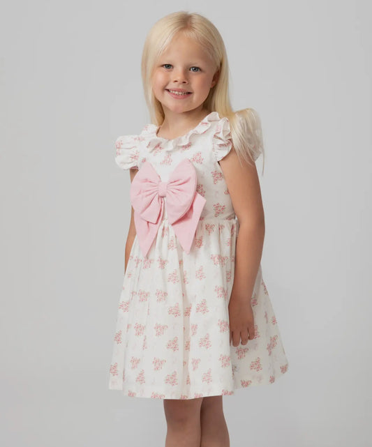 Summer Garden Dress with Bow-Ivory